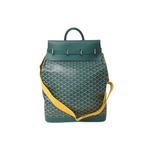GOYARD Steamer shoulder bag Green leather